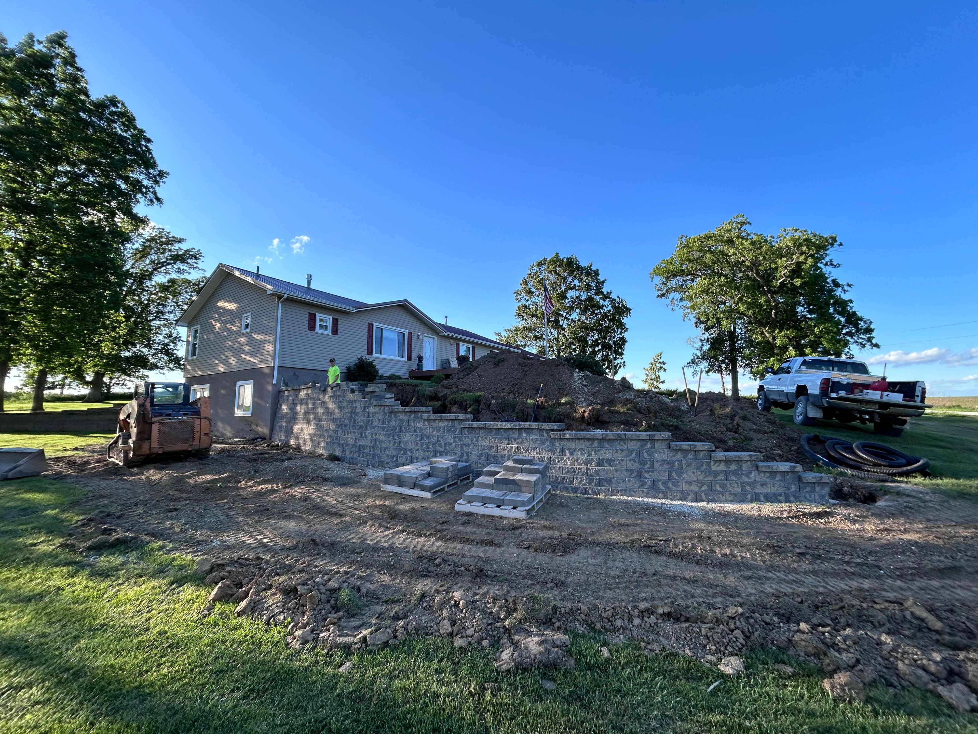 Revamping a Collapsed Retaining Wall in Decorah