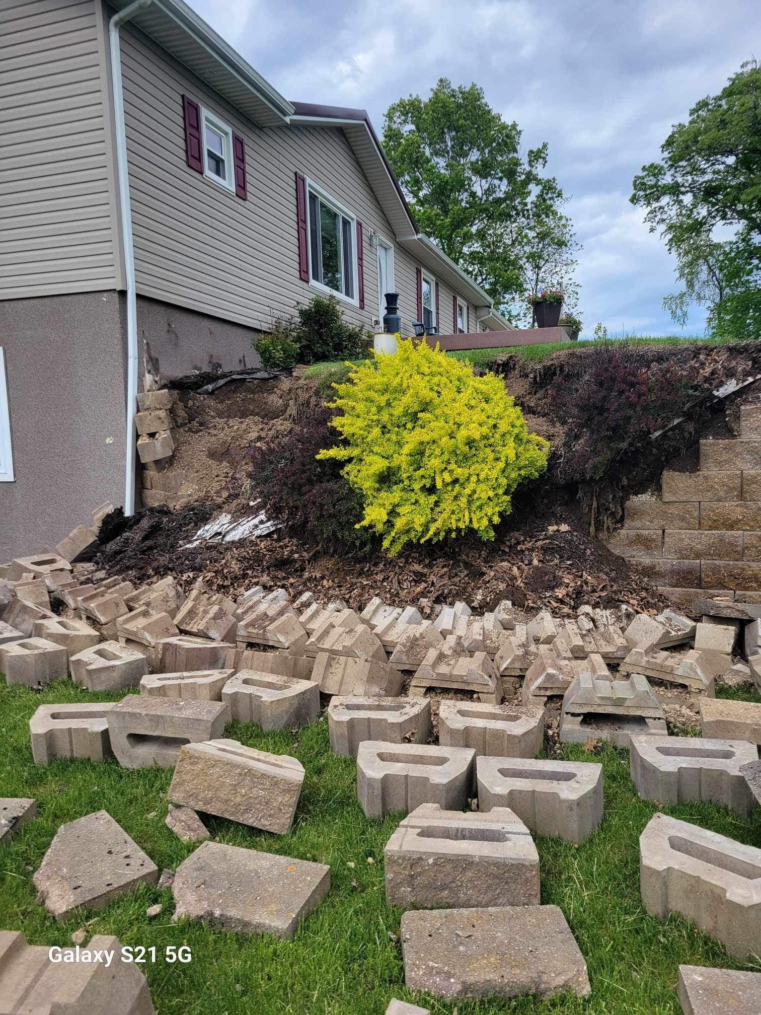 Gallery photos for Revamping a Collapsed Retaining Wall in Decorah: Image #5