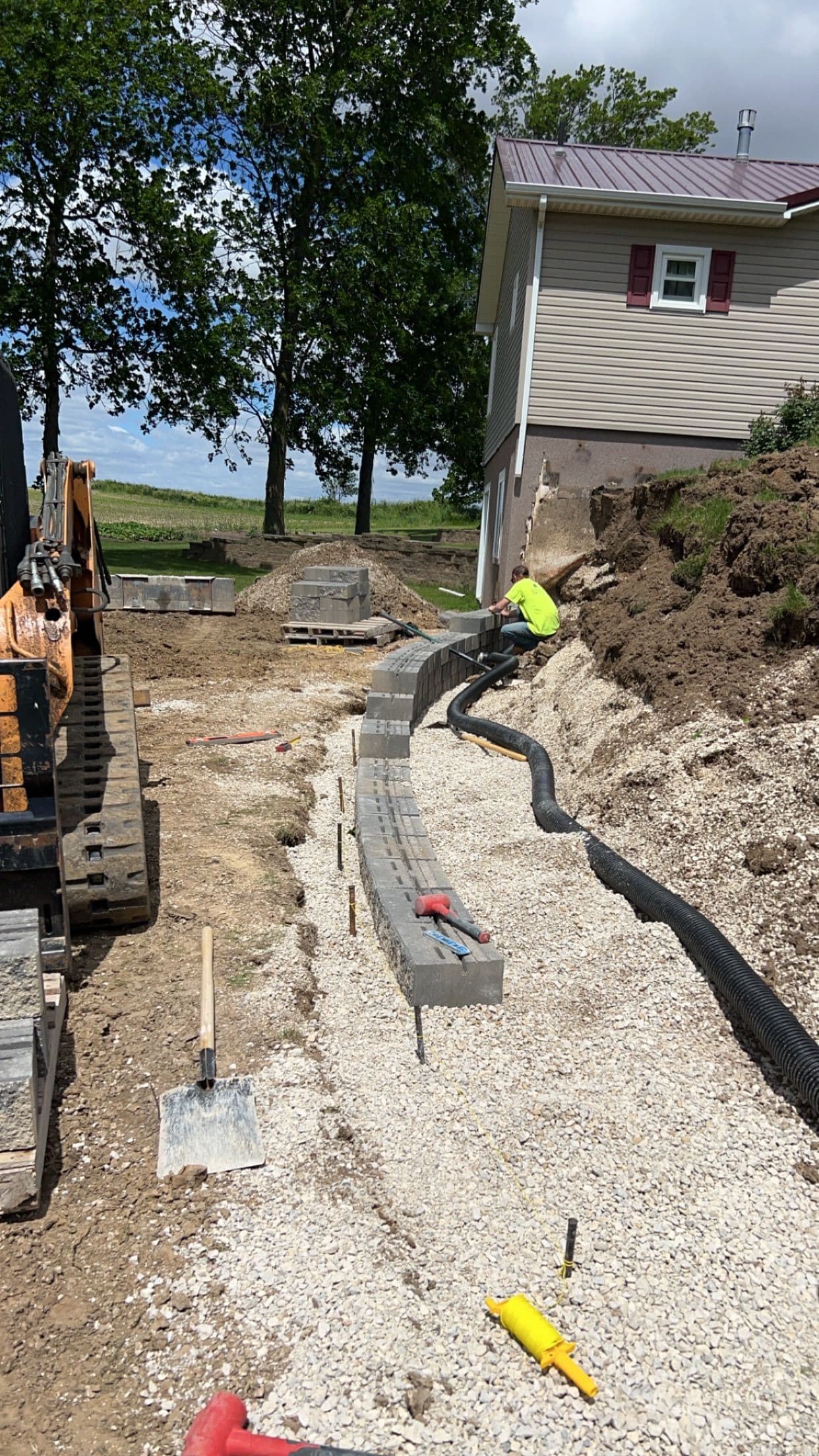 Gallery photos for Revamping a Collapsed Retaining Wall in Decorah: Image #1